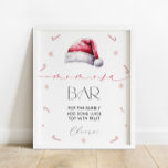 Santa Baby Christmas Mom-Osa Bar Baby Shower  Poster<br><div class="desc">Santa Baby Christmas Mom-Osa Bar Baby Shower Poster. Matching items available.</div>