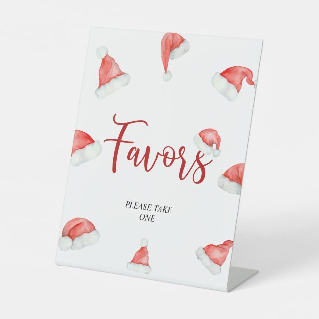 Santa Baby Christmas Shower Favors Sign (Front)