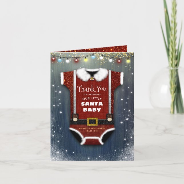 Santa Baby Christmas Shower Thank You (Front)