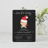 Santa Baby Christmas sweater Baby Shower Invitation (Standing Front)