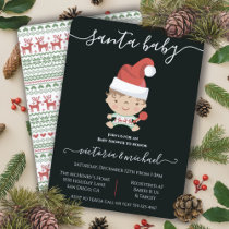 Santa Baby Christmas sweater Baby Shower Invitation