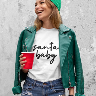Santa Baby   Christmas Trendy Modern Minimalist T-Shirt