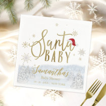 Santa Baby Christmas Winter Baby Shower Napkins