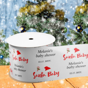 Santa Baby Christmas Winter Baby Shower Satin Ribbon