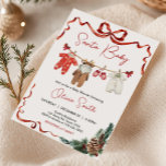Santa Baby Clothes Christmas Baby Shower Invitation<br><div class="desc">Welcome your little one with our heartwarming Santa Baby Shower Invitation Printable. Personalize to share the joy with your loved ones!

BS1169 A</div>