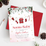 Santa Baby Clothes Christmas Winter Baby Shower  Invitation<br><div class="desc">Santa Baby Shower Invitation,  Baby Laundry Shower Invite,  Christmas Shower Invitation,  Baby Clothes,  Winter Baby Shower.</div>