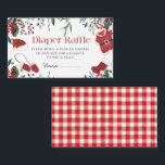 Santa Baby Clothes Christmas Winter diaper raffle Enclosure Card<br><div class="desc">Invite baby shower guests to participate in the Diaper Raffle with this festive baby clothes themed enclosure card.</div>