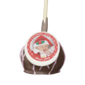Santa Baby Custom Your Photo Snowflakes with Red Cake Pops (Front)