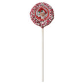 Santa Baby Custom Your Photo Snowflakes with Red Chocolate Covered Oreo Pop (Front)