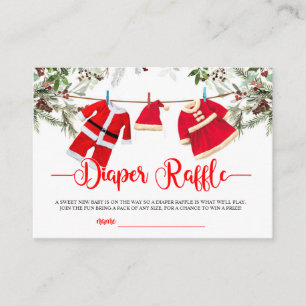 Santa Baby Diaper Raffle Enclosure Card