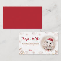 Santa Baby Elephant Baby Shower Diaper Raffle Card