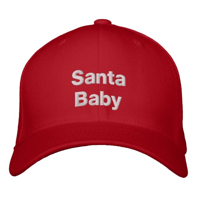 Santa Baby Embroidered Cap (Front)