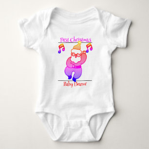 santa. baby first Christmas  Baby Bodysuit