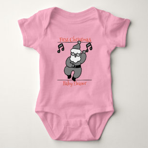 santa. baby first Christmas Baby Bodysuit