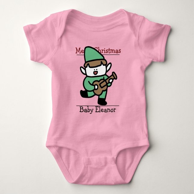 santa. baby first Christmas  Bodysuit (Front)