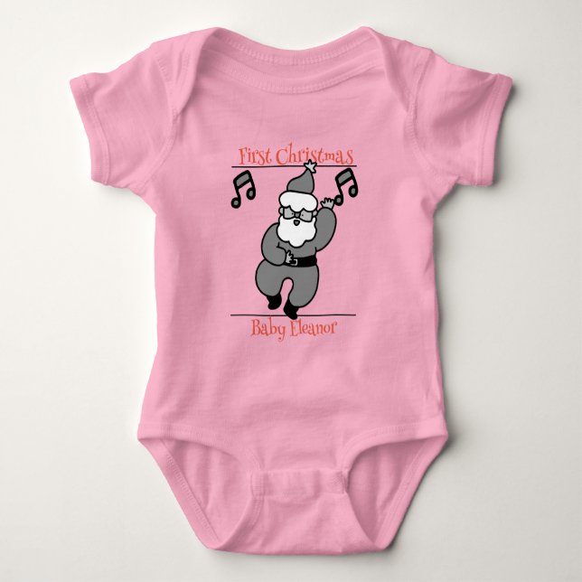 santa. baby first Christmas  Bodysuit (Front)