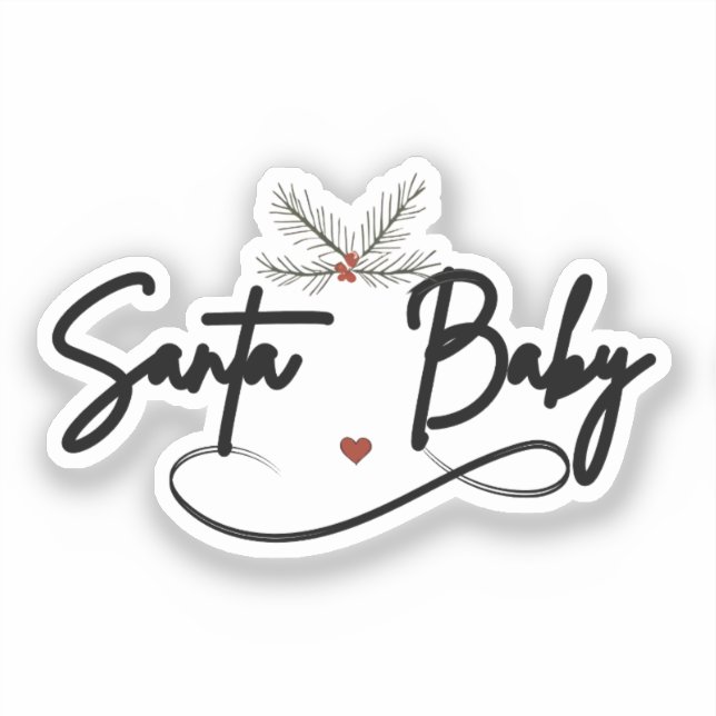 Santa Baby - Flirty Holiday Script Sticker (Front)