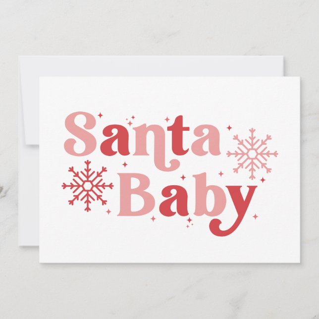 Santa Baby - Fun Holiday Typography Design Card (Front)