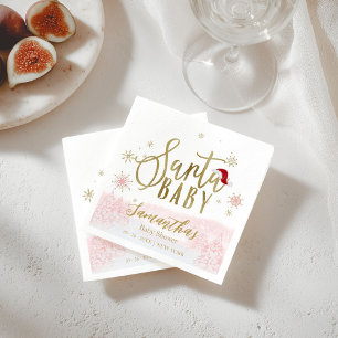 Santa Baby Girl Christmas Paper Napkins