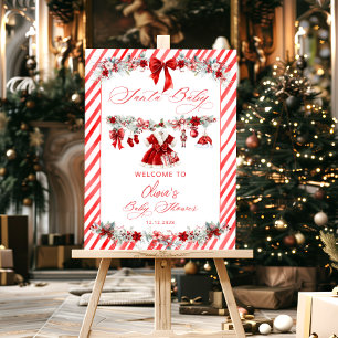 Santa Baby Girl Clothes Baby Shower Welcome Foam Board