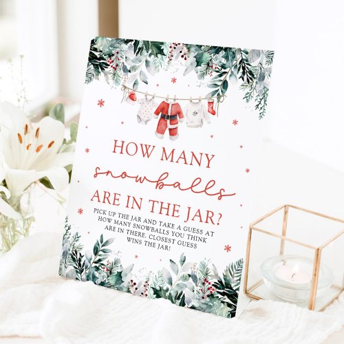 Santa Baby Guess How Many Snowballs Baby Shower