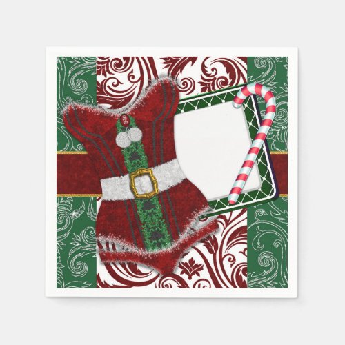 Santa Baby Holiday Lingerie Party Napkins