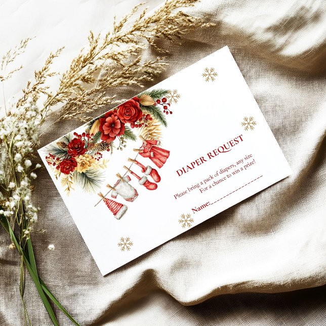 Santa Baby Holiday Winter diaper raffle request Enclosure Card (Creator Uploaded)