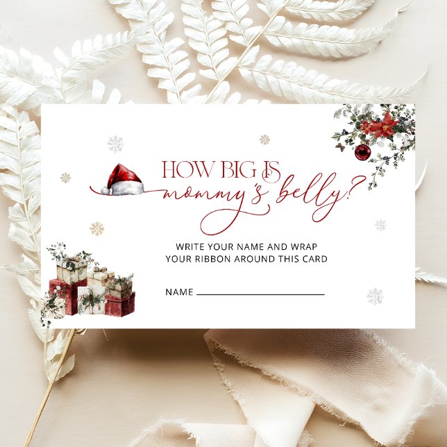 Santa Baby How Big Is Mommy's Belly Enclosure Card (Creator Uploaded)