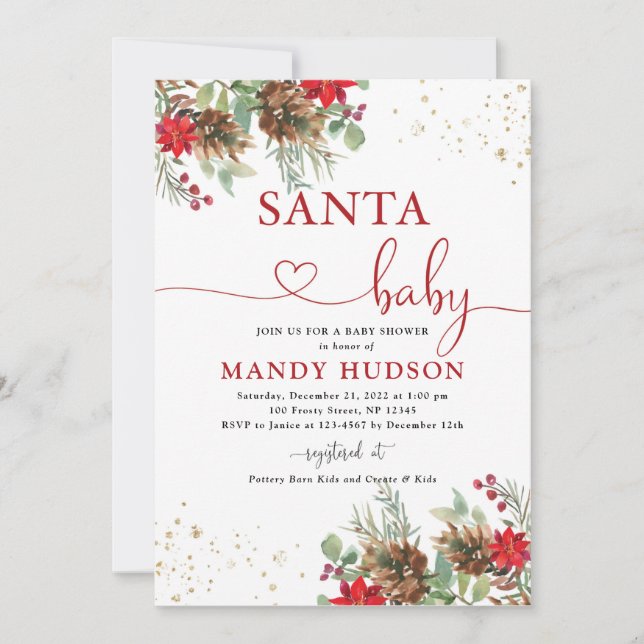Santa Baby Invitation (Front)