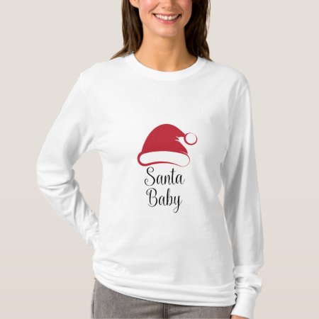 Santa Baby Long Sleeve Maternity Shirt 1st Xmas