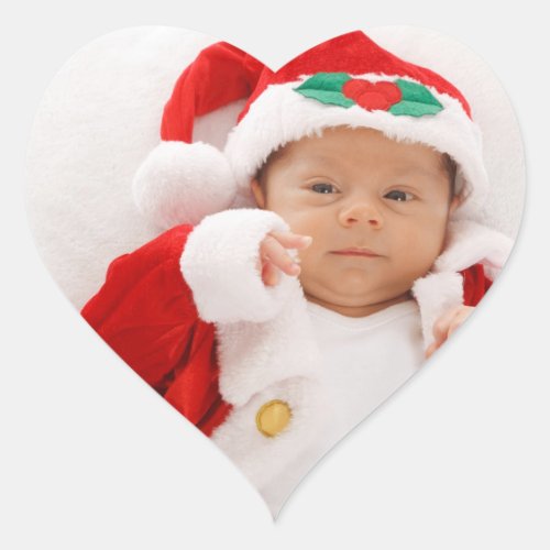 Santa Baby on Photo It Your Way Heart Stickers