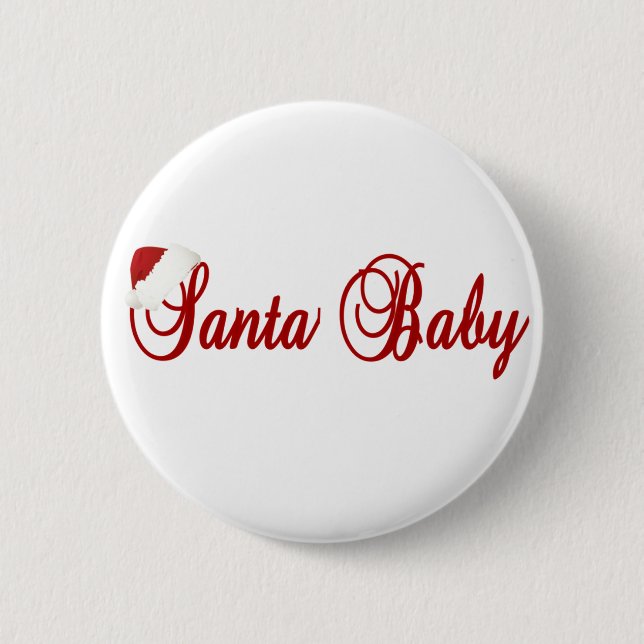 Santa Baby Pinback Button (Front)