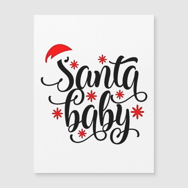 Santa Baby Pregnancy Announcement Christmas Santa (Front)
