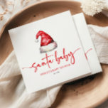 Santa Baby Red Hat Christmas Holiday Baby Shower Napkins<br><div class="desc">This is a Santa Baby Red Hat Christmas Holiday Baby Shower Paper Napkins!</div>