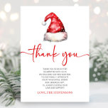 Santa Baby Red Hat Christmas Holiday Baby Shower Thank You Card<br><div class="desc">This is a Santa Baby Red Hat Christmas Holiday Baby Shower Thank You Card!</div>