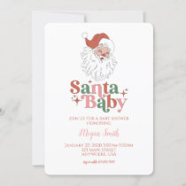 Santa Baby Retro Baby Shower Invitation