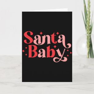 Santa Baby Retro Christmas Tygraphy  Card
