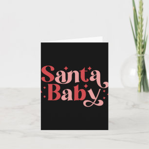 Santa Baby Retro Christmas Tygraphy Toddler Card