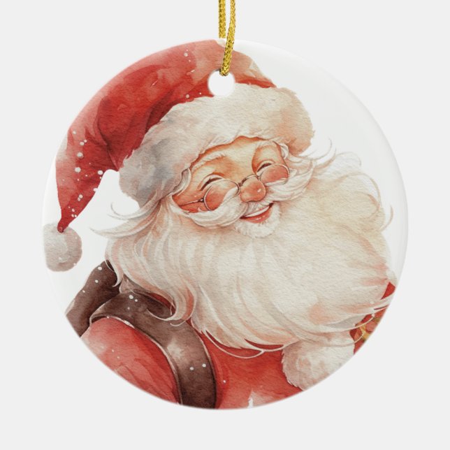 Santa Baby’s First Christmas  Ceramic Ornament (Front)