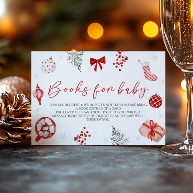Santa Baby Shower Book Request Enclosure Card (Creator Uploaded)