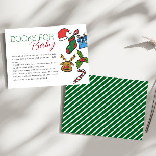 Santa Baby Shower Books for Baby Enclosure Card