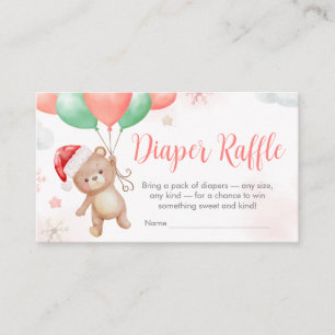 Santa Baby Shower Diaper Raffle Enclosure Card