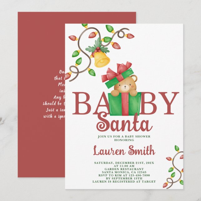 Santa Baby Shower Invitation (Front/Back)