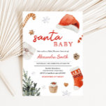 Santa Baby Shower  Invitation<br><div class="desc">Welcome your little one with our heartwarming Christmas Baby Shower Invitation Printable. Personalize to share the joy with your loved ones!

BS567</div>