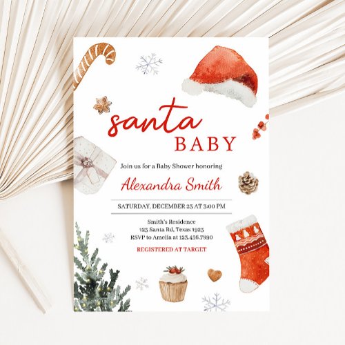 Santa Baby Shower  Invitation