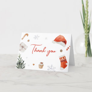 Santa Baby Shower  Letterpress Thank You Card