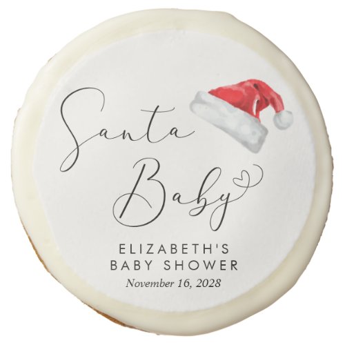 Santa Baby Shower Sugar Cookie