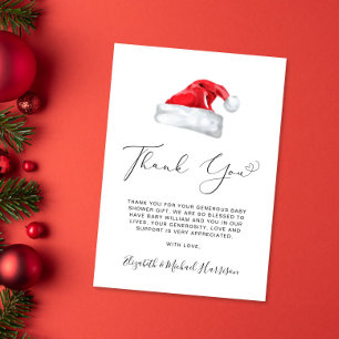 Santa Baby Shower Thank You Card