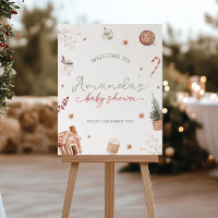 Santa Baby Shower Welcome Sign