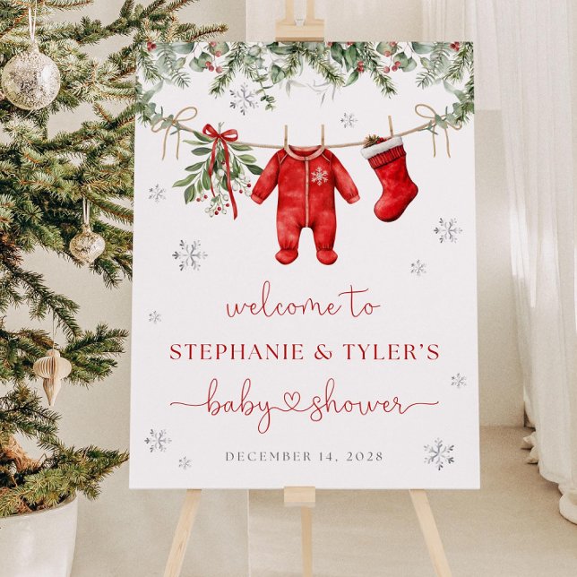 Santa Baby Shower Welcome Sign Winter Christmas  (Creator Uploaded)